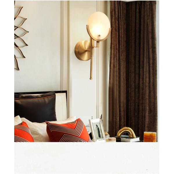 Art Deco Gold Led Wall Lamp Parlor Wall Sconce Bedroom Bedside Aisle Balcony Wall Lights (WH-OR-239)