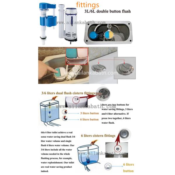 Middle East Bathroom Sanitary Ware Ceramic S-trap250 Roughing-in Washdown One-piece Toilet