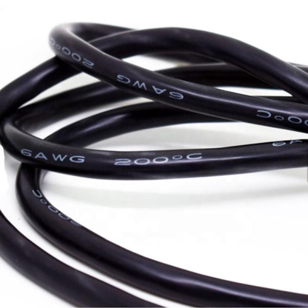 6AWG UL3512 Cable de cobre enlatado resistente al calor de alambre de silicona 200C