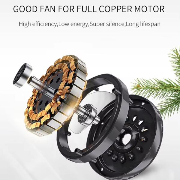 128W Full Spectrum Eye Protection Leafless LED Ceiling Fan Light For Dining Room