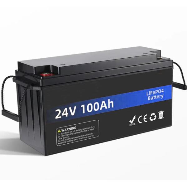 24V 100Ah Deep Cycle LiFePO4 Lithium Ion Battery Pack for Solar System