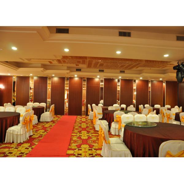 Folding Operable Partitions , Office Aluminum Sliding Doors , Room Dividers For Hotel