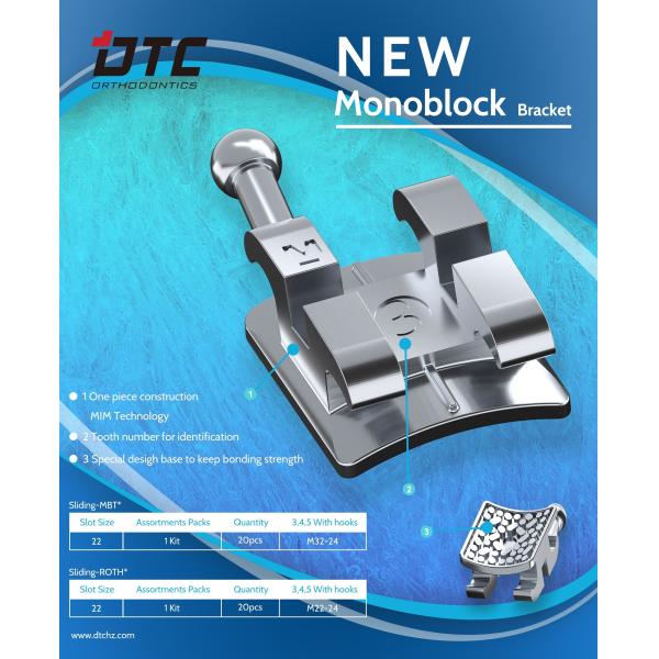 Mini DTC Ortho Orthodontic Metal Brackets Brace Ortho Fabric for Roth/MBT Performance