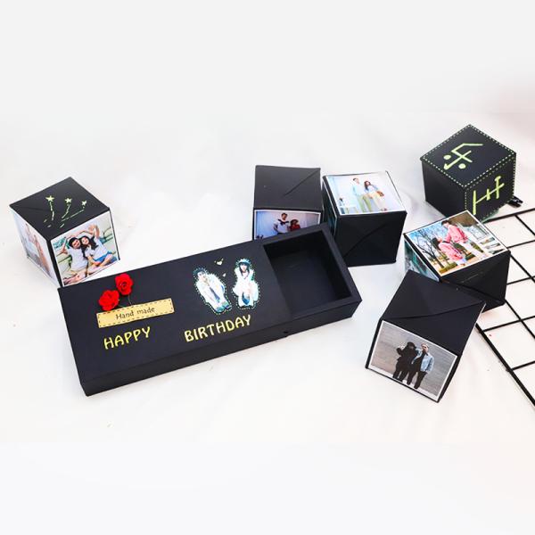 Impressão retangular de empacotamento reciclada mágica do quadrado CMYK da caixa de papel do chocolate do cartão