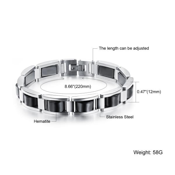 Stylish Gold Plated Japanese and Korean Fashion Titanium Steel Magnet Men's Bracelet