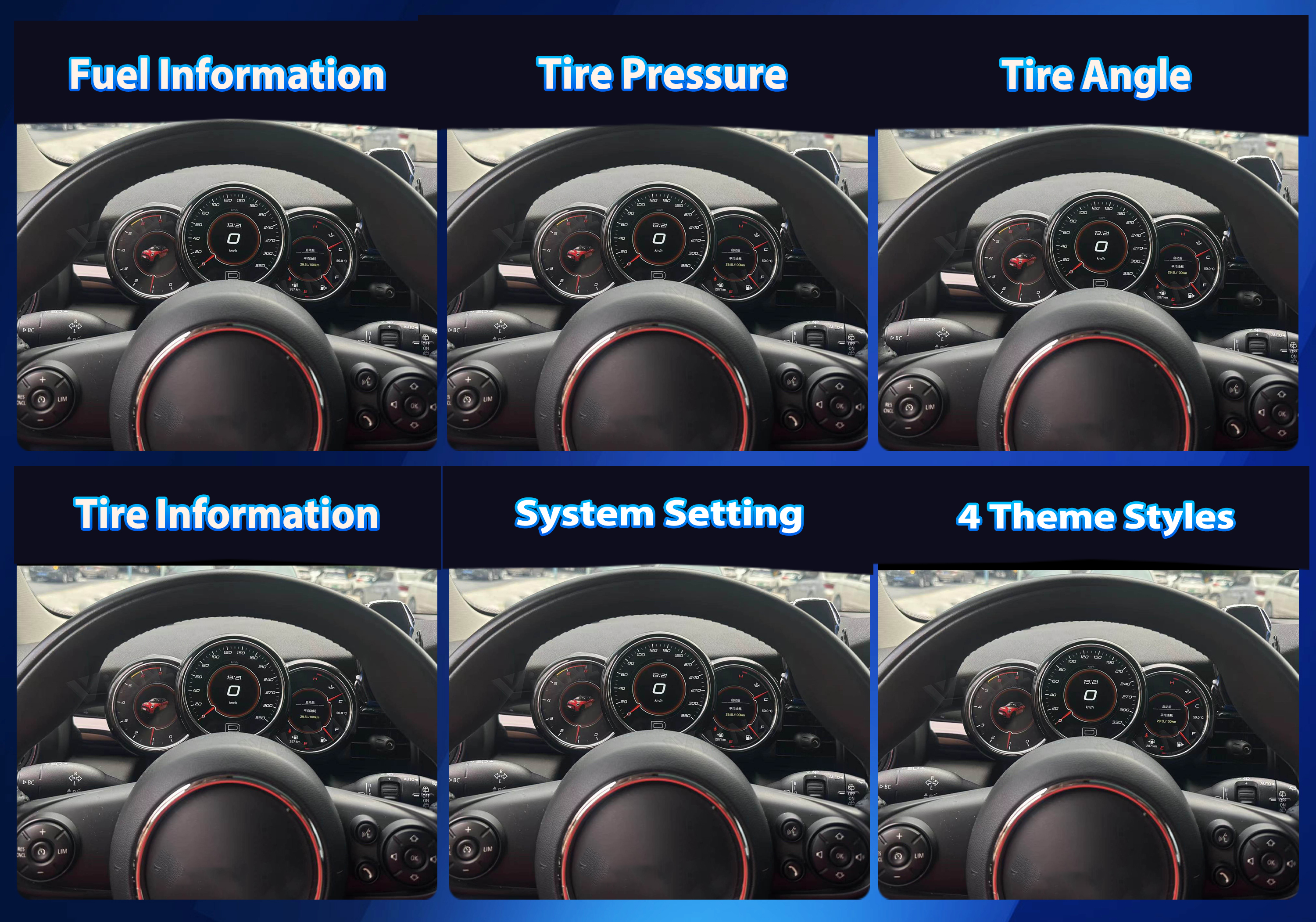 VIKNAV 9 Digital Dashboard для BMW MINI 2014-2023 RHD&LHD ЖК-экран