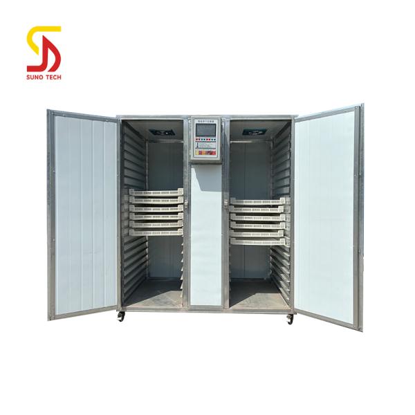 Horno de secado por circulación de aire caliente a baja temperatura de 680w para bandejas, control PLC, equipo de deshidratación de alimentos por lotes para limón y chile