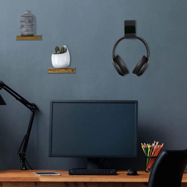 Acrylic Headphone Stand Headset Hanger Holder Earphone Wall Display Bracket 2.76in