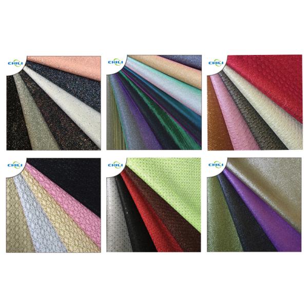 OEM ODM Glitter Wall Fabric , Glitter Fabric Roll Long Durable No Fade