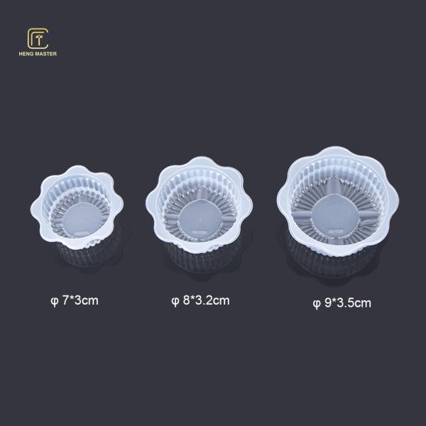 White φ7*3cm Mooncake Plastic Pastry Packaging