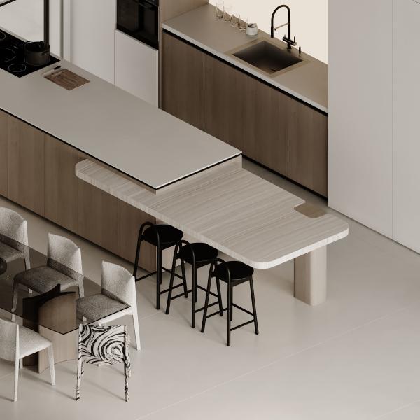 Good Price Best Quality White Paint Solid Wood Kitchen Cabinet Set for Apartment