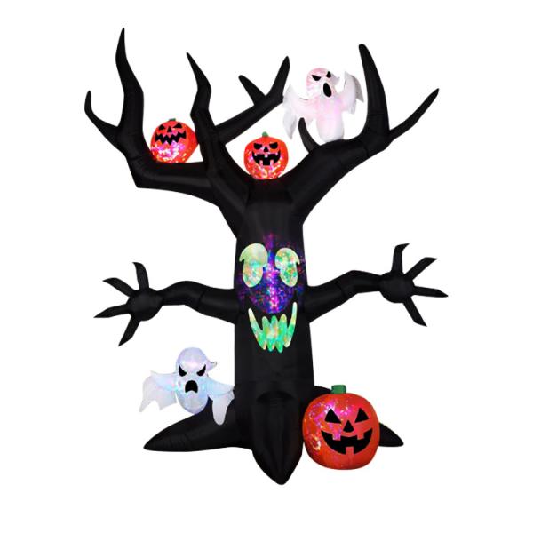 Plastic Halloween Inflatable Pumpkin Tombstone Pumpkins w/ LEDs Perfect for Halloween