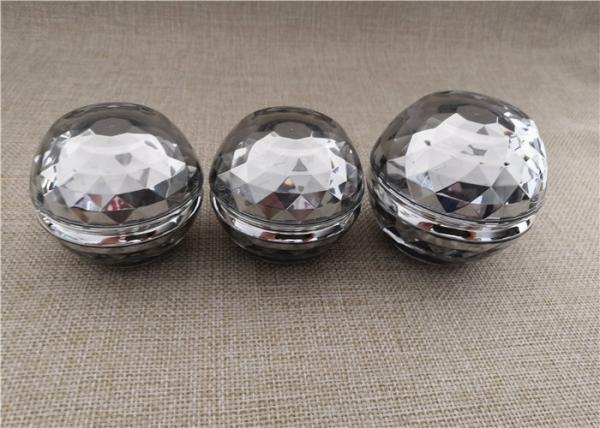 Shinny Silver Easy Packing Acrylic Jars For Cosmetics Ball Round Shape 30 / 50G