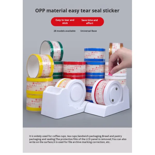 Transparent Easy-Tear Seal Stickers Durable Takeout Packaging Paper for Coffee Tea Baking Cups Milk Tea Shops and Food
