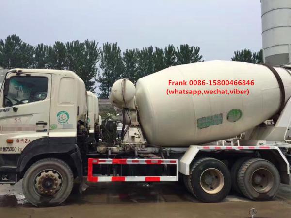 Energy Saving Hino 700 Used Concrete Mixer Trucks No Oil Leak With New Battery
