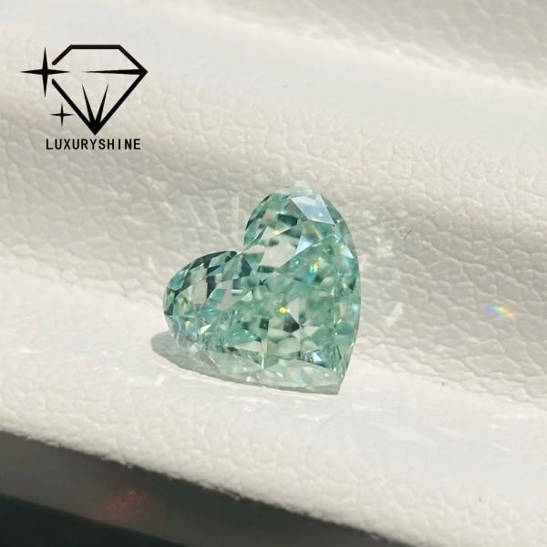 LuxuryShine Pink / Yellow / Green Heart Cut Lab Grown Diamond VVS-VS Real Diamonds & Wedding Jewelry & Customized Jewelry