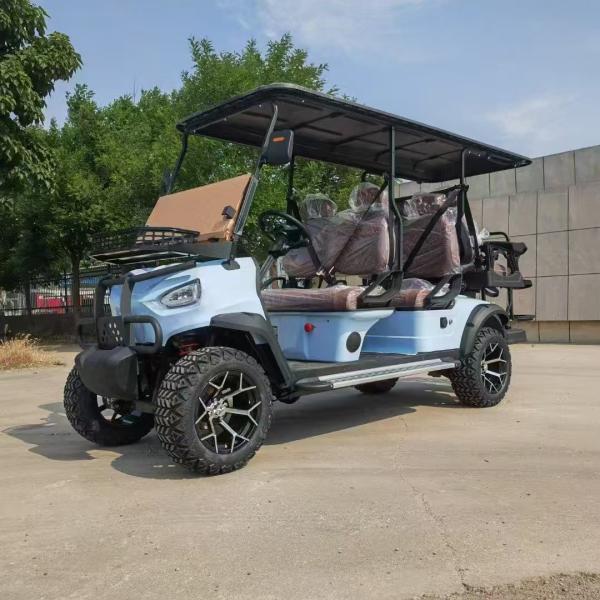 6 Seats Electric Lifted Golf Cart With Lead-acid Battery 8-10 Hours Charge Time 110V AC To DC 48V 20A Smart On-board Charger
