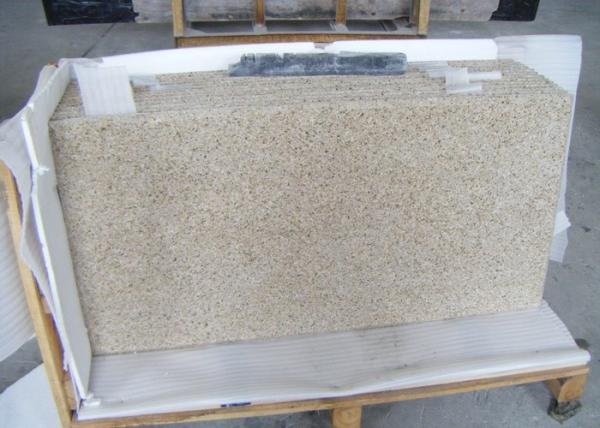 Rustic Yellow Colored Granite Stone Slab Countertop For Kitchen Showroom