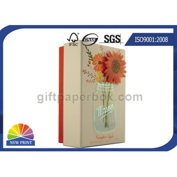 Зацветите украшенная роскошная твердая подарочная коробка/подарочная коробка картона для упаковки мыла