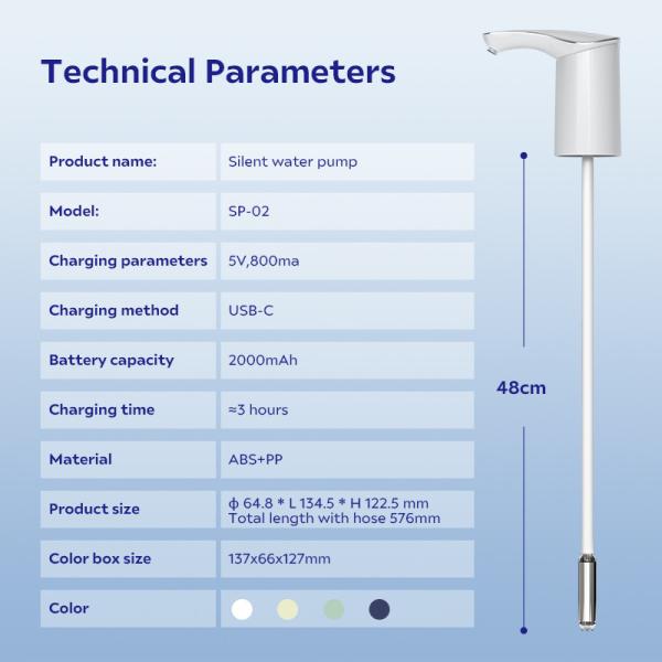 2026 High Power Rechargeable Water Dispenser With Food Grade Material