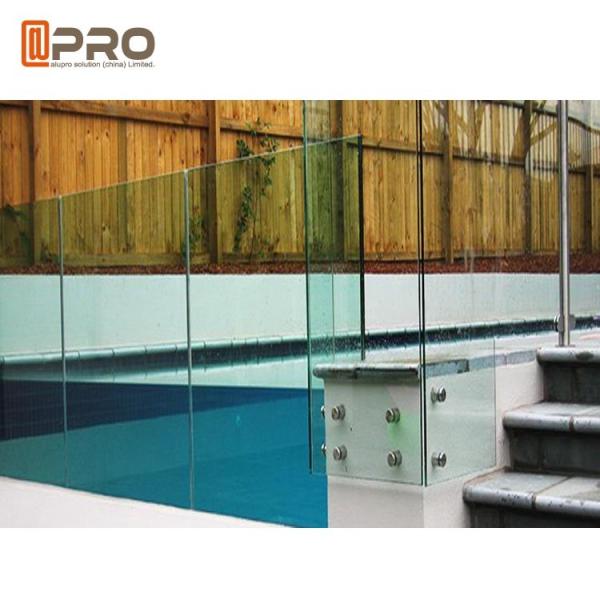 Interior Clear Laminated Tempered  Glass Aluminum transparent Balustrade