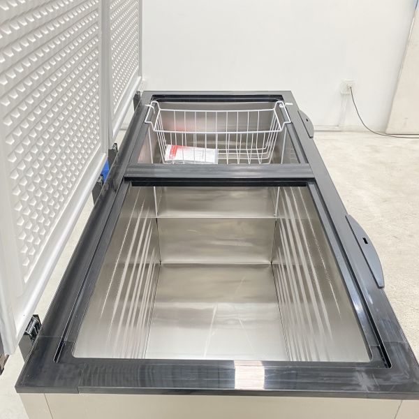 Stainless Steel Ice Cream Chest Freezer Supermarket Ice Cream Deep Freezer