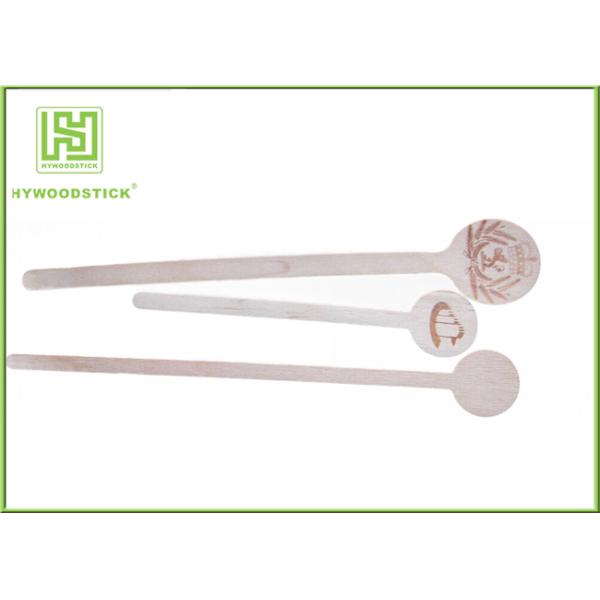 Bulk Placking Wooden Cocktail Sticks , Round Head Custom Swizzle Sticks For Drinks