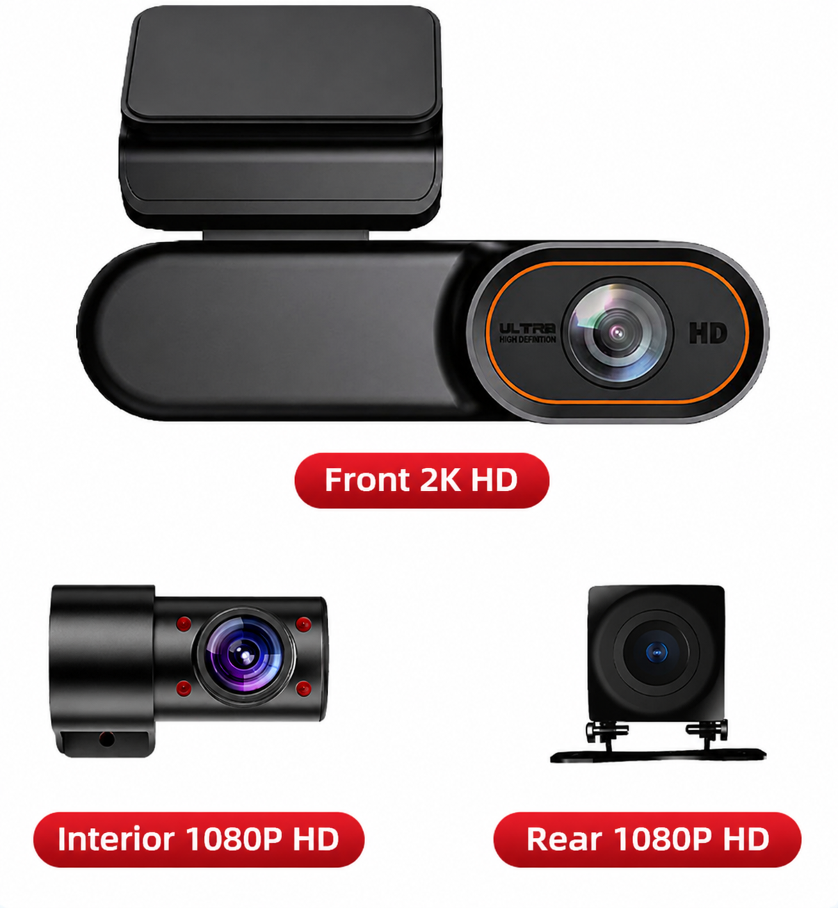 4G 2K Dual Dashcam APP Remote Monitoring SIM Card GPS Tracking Location Speed Without Screen Front 2K Rear 1080P for Toyota RAV4