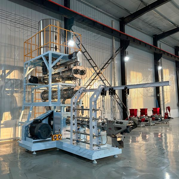Floating Fish Feed Extrusion Machinery Twin Screw Fish Food Pellet Make Extruder