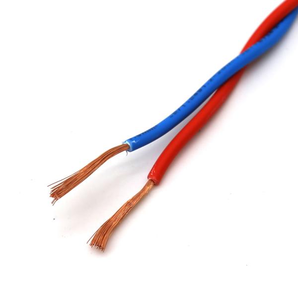 Low Voltage Double Pvc Insulated Flexible Cable , RVS 2*1.5 Electric Cable Wire For Construction