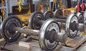 Rodas e eixos ferroviários de aço forjado de tamanho 300 mm
