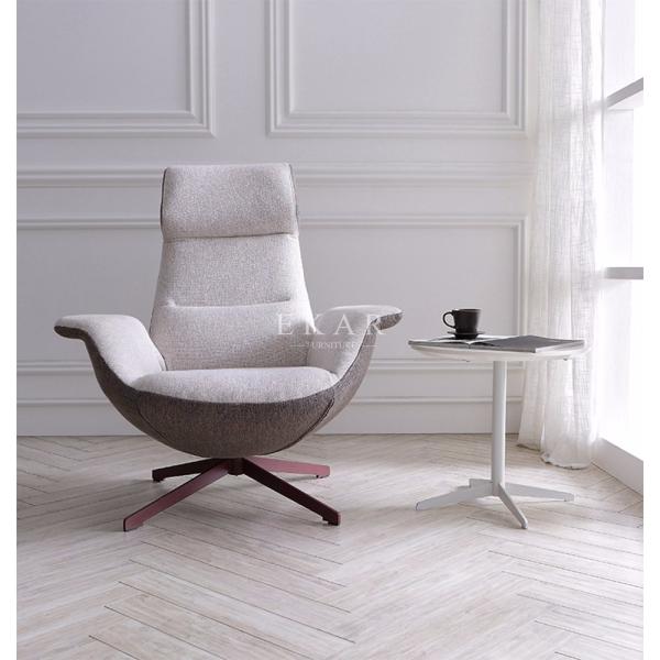 Modern Deluxe Different Design Metal Frame Luxury Leisure Fabric Leather Lounge Arm Chair