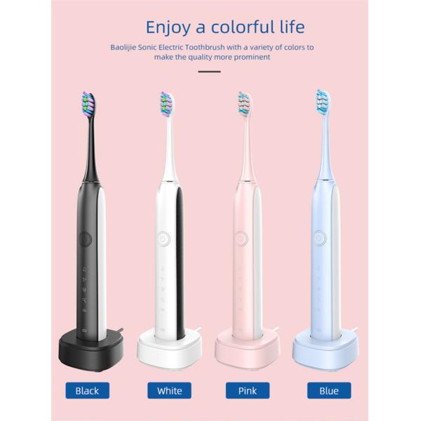 Mémoire intelligente Brosse à dents à son sans fil Brosse à dents électrique masculine 4 heures de charge Durée 30 jours
