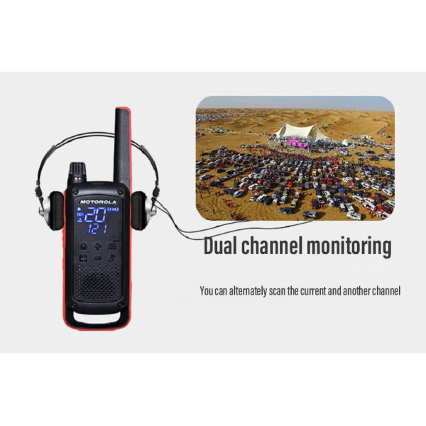 Talkie-walkie motorola Talkabout T82 Extreme Quad 5km Pmr Battery Earpiece Twin Pack Cost-effective Two-Way Radio Walkie Talkie