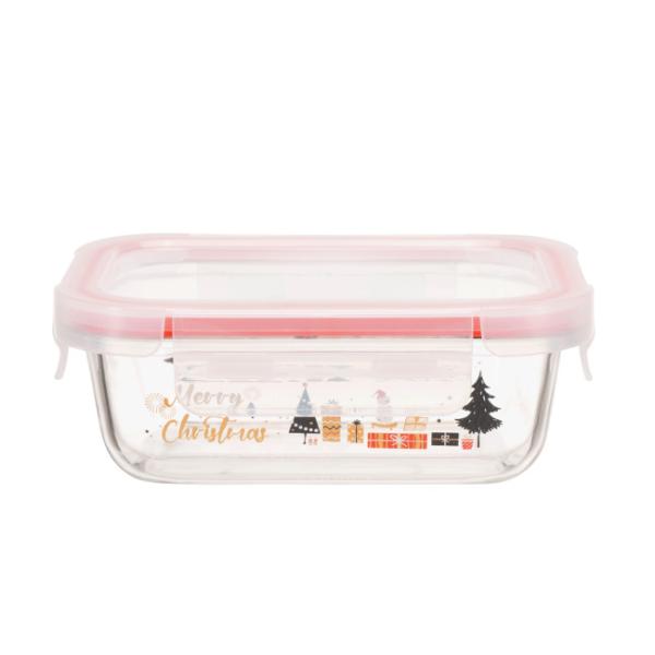 4 Lock Custom Food Storage Containers Personalized Glass Containers With Different Design