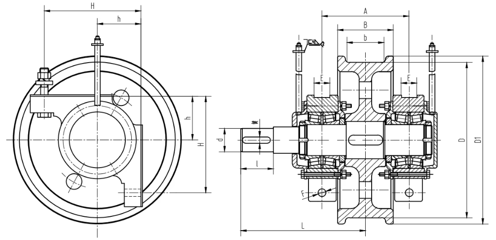 Forged Alloy Steel Heavy Duty Load Bearing Wheel with Precision CNC Machining and 600 mm Diameter for Industrial Material Carts