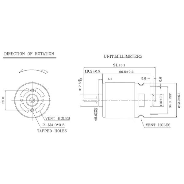 El rodamiento de bolitas de 9000 RPM DC cepillado viaja en automóvili el motor grande de la C.C. del esfuerzo de torsión 12v 775