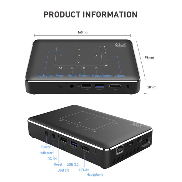 репроектор фильма 4k 2.4G WiFi продолжительности жизни 20000h беспроводной 5G