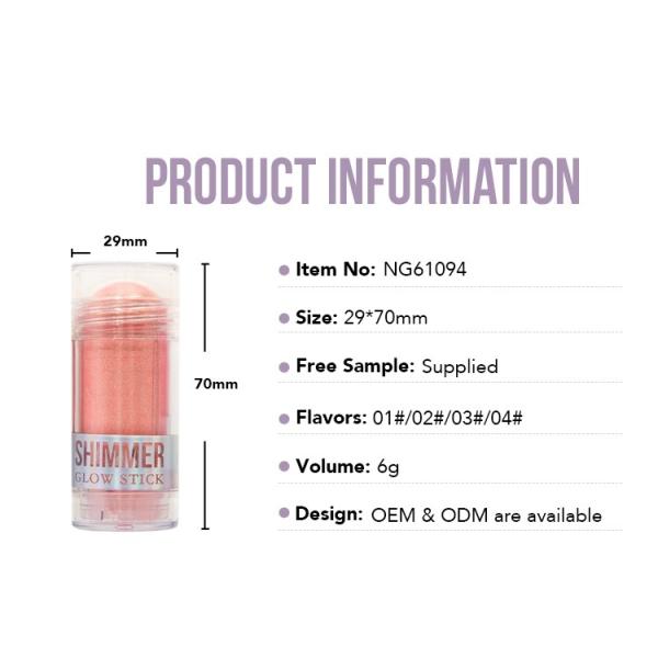 GMPC Certified Glitter Makeup Highlighter Body Highlighter Stick With Vegan Formula