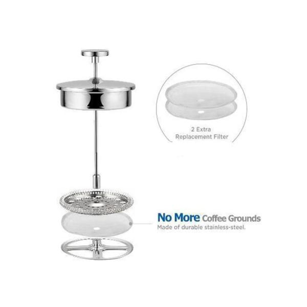 U-Bonds Ss304 8 Cup 1 Liter 34 Oz Coffee French Press Pot For Home Office 0.8mm French Coffee Pot