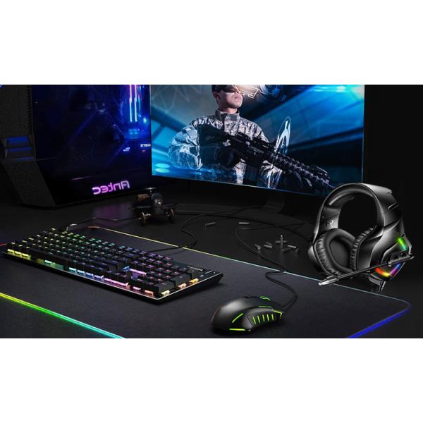 Custom Logo LED RGB Gaming Headset Over Ear Gaming Headphones Для ПК и PS4 Услуги для игровых гарнитур