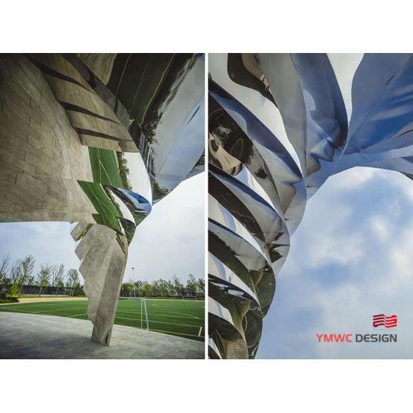 Large Stainless Steel Park Sculpture for Landscape Modern Metal Landscape Sculpture