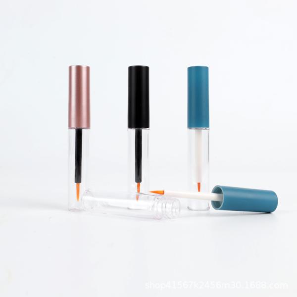 Acceptable OEM/ODM 10ml Customized Empty Rose Gold Eyelash Growth Serum Plastic PETG Bottle with Eyelashes Brush and Tube