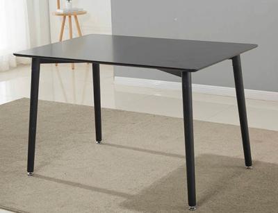 Rectangular European Style Mdf Dining Table With Metal Legs For Restaurant Furniture