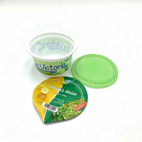 Green 16 Oz Frozen Plastic Yogurt Cups Anti Chapping 8g Weight