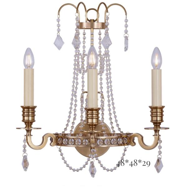 Американский винтажный ожерелье свеча люстра вилла лофт квартира лестница свет