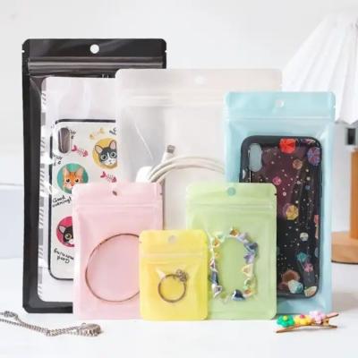 Customized CPE PE Transparent Frosted Plastic Zip Lock Bag Mini Zip Pocket