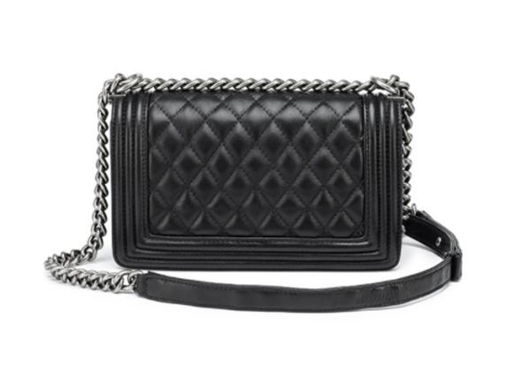 Quilted Chain Crossbody Shoulder Bag / Genuine Leather Sheepskin Bag For Women