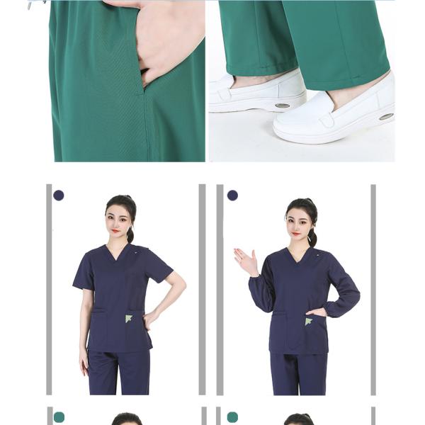 Enfermeras de color verde profundo conjunto de uniforme de llegada Diseño de imágenes para las enfermeras de moda corredora