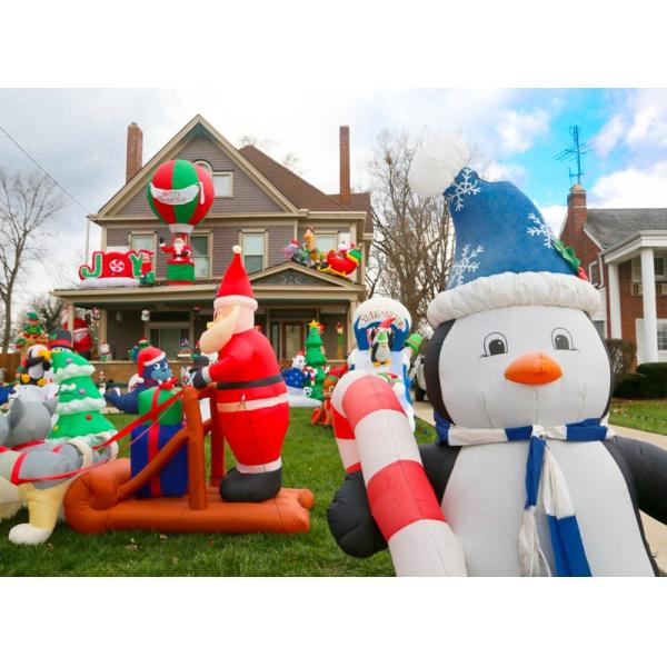 Christmas Advertising Decoration featuring Spiderman Design and Red/White Color Scheme
